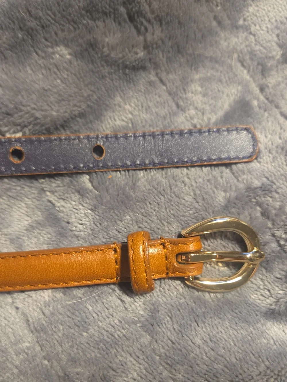 Elie Tahari Slim Skinny Tan Leather Belt 36” Silver Metallic Buckle-Size Small